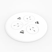 CMS Blinky Charging Stations White 3 x GPO + 3 USB Type -C A Fast Charge Modules