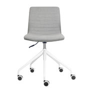 Pixel Swivel 5 Star Base Chair Light Grey Fabric No Arms White P C