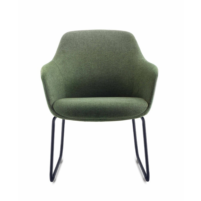 Aspen Sled Tub Chair Olive Fabric