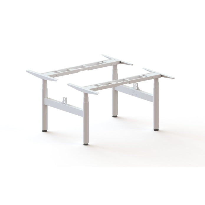 Halo+ Back to Back Height Adjustable Workstation Frame White P C