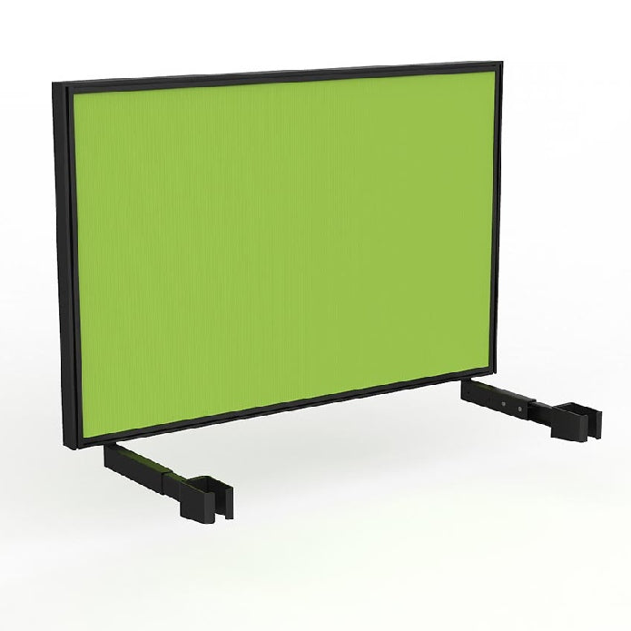 Studio Screen for Agile Individual Desk with Black Powdercoat Frame Black Powdercoat Breathe Lime Green