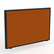 Studio Screen for Agile Shared Desk Black Powdercoat Breathe Burnt Orange