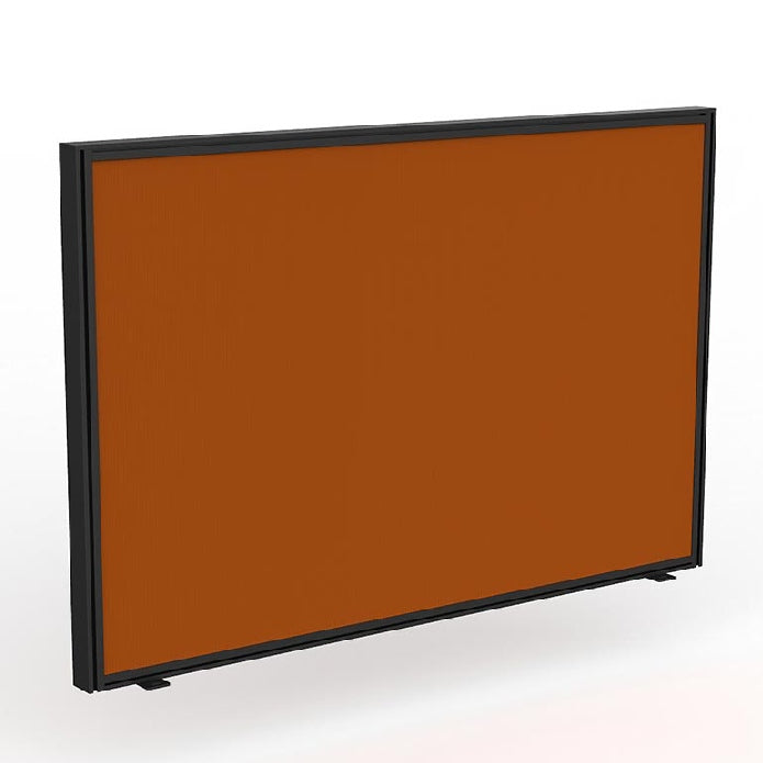 Studio Screen for Agile Shared Desk Black Powdercoat Breathe Burnt Orange