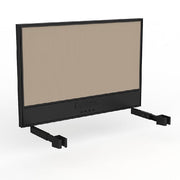 Studio Screen with Ducting for Agile Individual Desk Black Powdercoat Breathe Camel