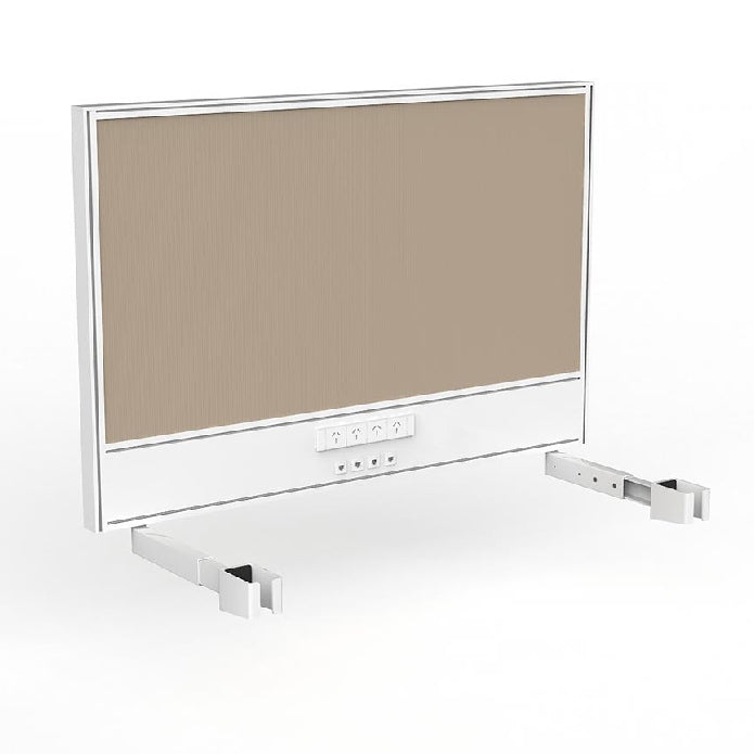 Studio Screen with Ducting for Agile Individual Desk Breathe Camel