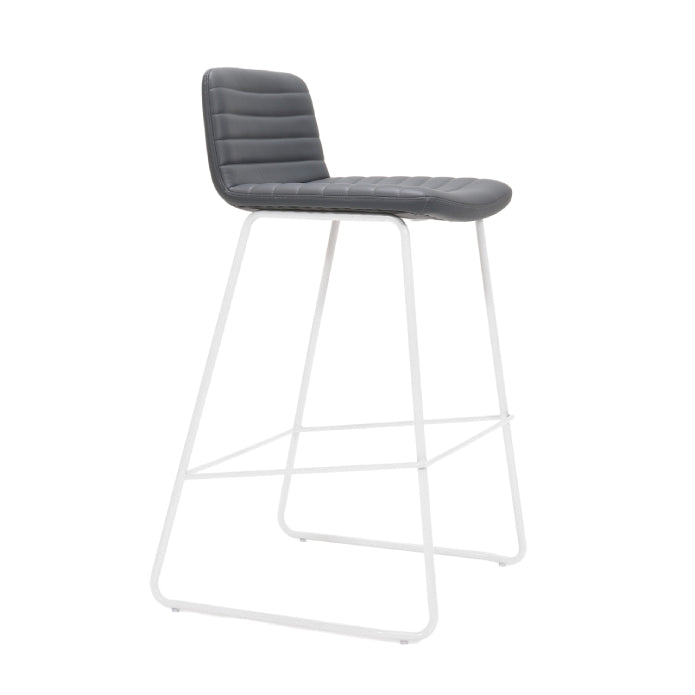 Pixel Bar Stool – 730H French Navy PU White P C