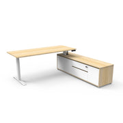 Boost Executive Desk Natural Oak White P C