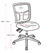 Rapidline Merida Medium Back Mesh Operator Chair