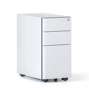 Eternity Slimline Mobile Pedestal White China P C