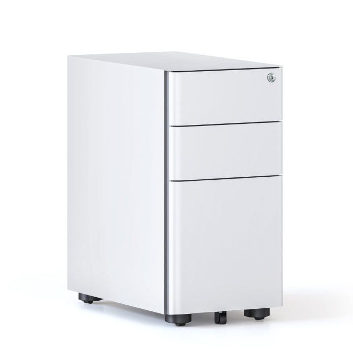 Eternity Slimline Mobile Pedestal White China P C