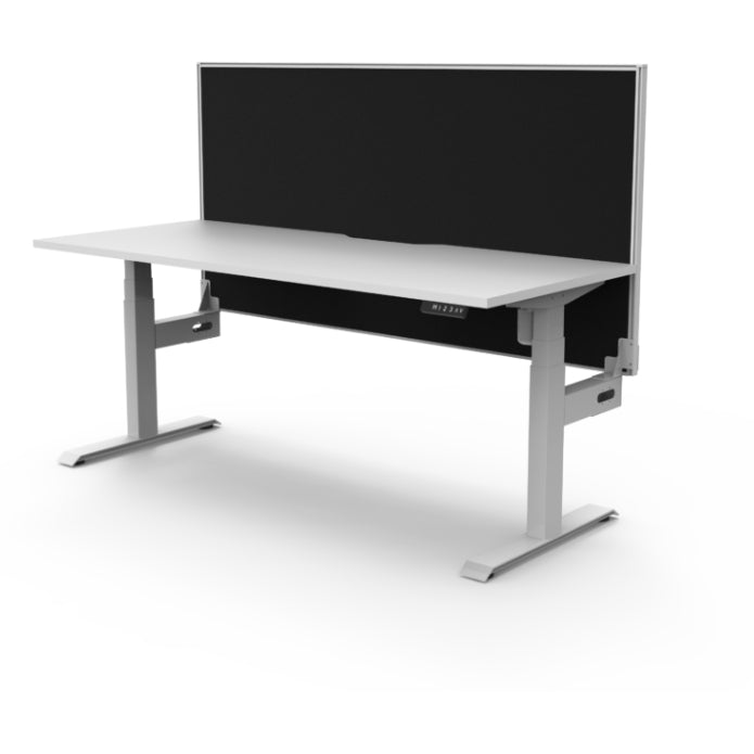 Rapidline Boost Light Single Sided Workstation Without Cable Tray With Screen Natural White White Satin