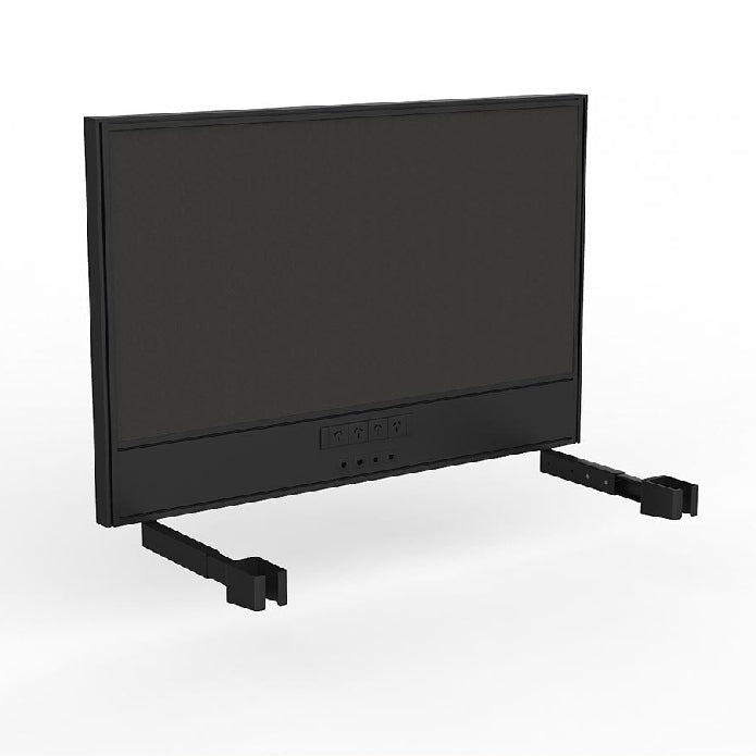 Studio Screen with Ducting for Agile Individual Desk Black Powdercoat