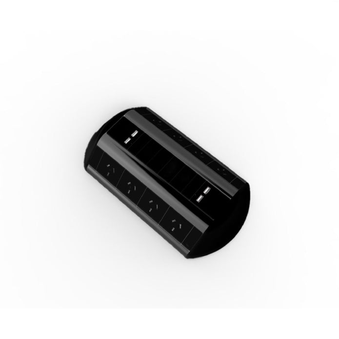 CMS Odyssey Charging Stations Black 8 x GPO + 2USBA + 2USBC