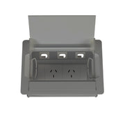 Rapidline Boardroom Table Boxes GPO 2 + Data Provisions 3 Silver