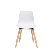 Lucid Chair White Shell & Light Oak Timber Base