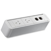 CMS Zeus Power Rail 2 x GPO + 2 Data Provisions White