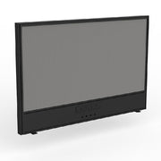 Studio Screen with Ducting for Agile Shared Desk Black Powdercoat Splice Grey