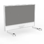 Studio Screen with Ducting for Agile Individual Desk Breathe Alloy Grey