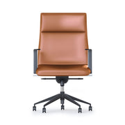 Mirage Medium Back Chair Tan Leather