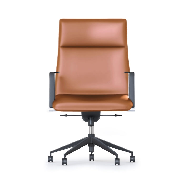 Mirage Medium Back Chair Tan Leather