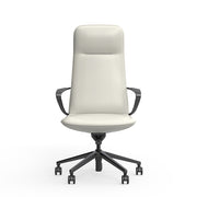 Nico Chair High Back Leather Grey