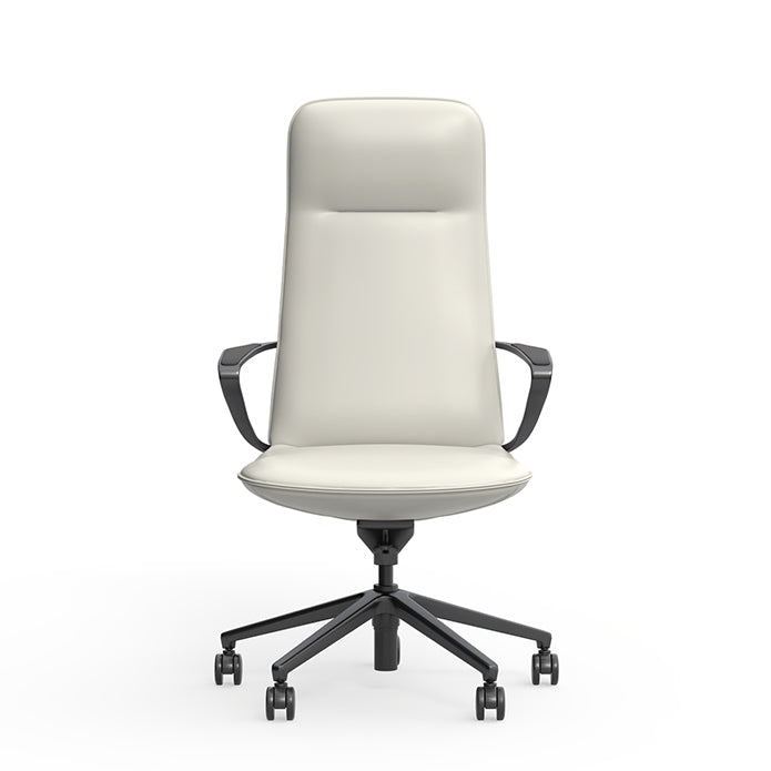 Nico Chair High Back Leather Grey