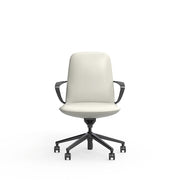 Nico Chair Mid Back Leather Grey