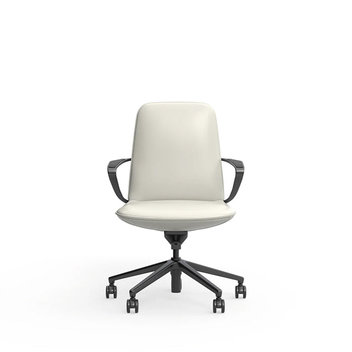 Nico Chair Mid Back Leather Grey