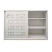 Steelco Shelves Sliding Door Cabinet With Perforated Doors