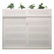 Steelco Shelves Sliding Door Cabinet With Perforated Doors