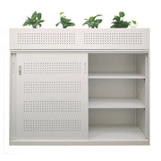 Steelco Shelves Sliding Door Cabinet With Perforated Doors