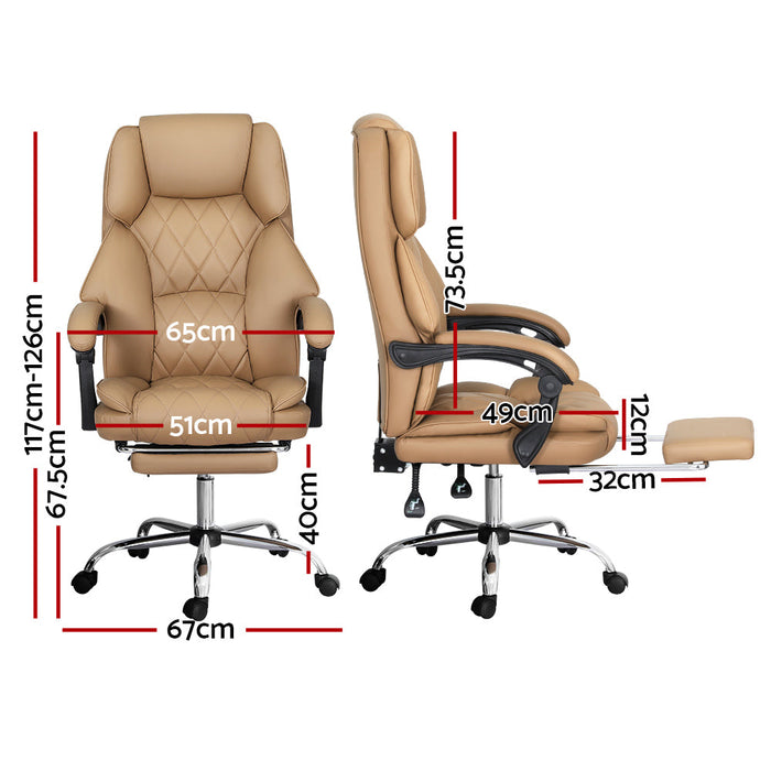 Artiss Executive Office Chair Leather Footrest