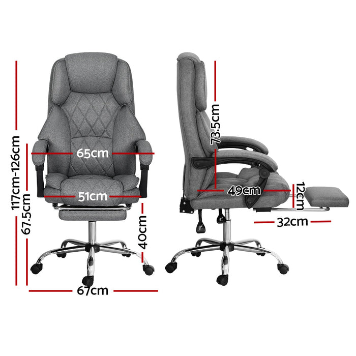 Artiss Executive Office Chair Leather Footrest