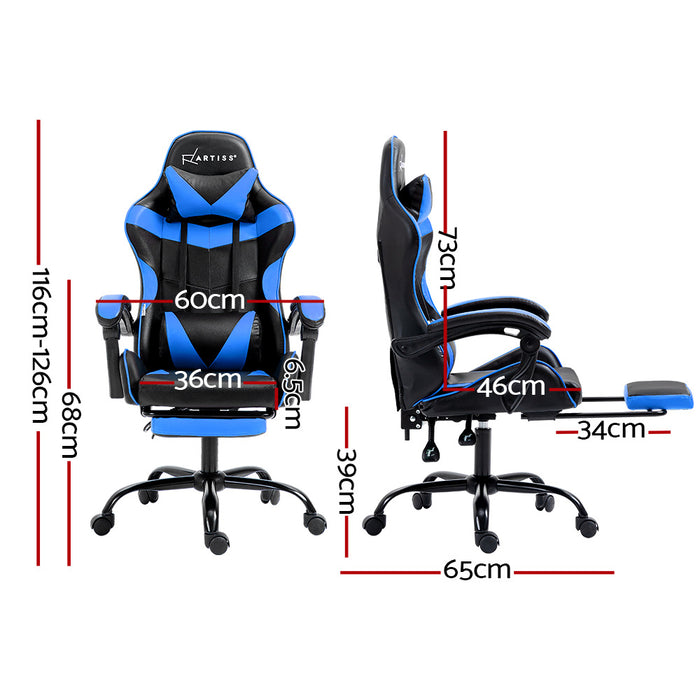 Artiss Gaming Office Chair Executive Computer Leather Chairs Footrest