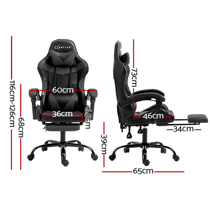 Artiss Gaming Office Chair Executive Computer Leather Chairs Footrest