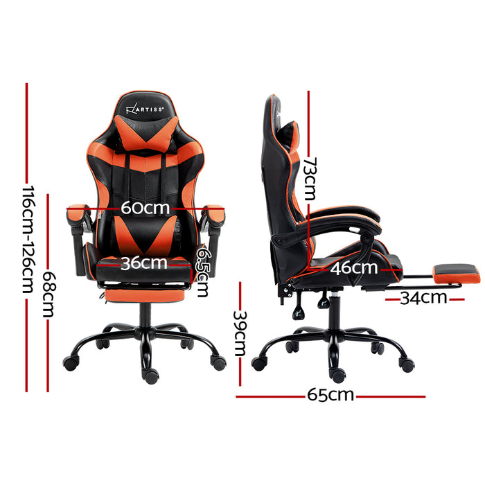 Artiss Gaming Office Chair Executive Computer Leather Chairs Footrest