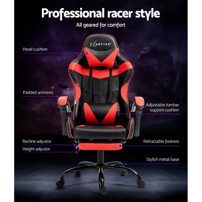 Artiss Gaming Office Chair Executive Computer Leather Chairs Footrest