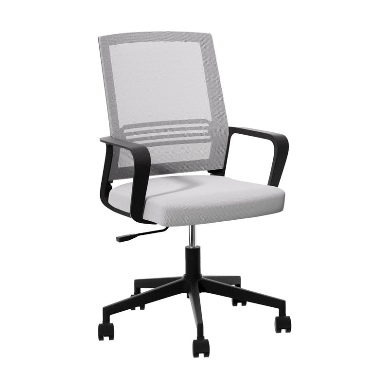 Artiss Mesh Office Chair Computer Gaming Desk Chairs Work Study Mid Back Gray