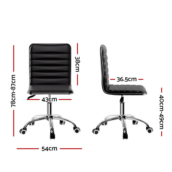 Artiss Office Chair Conference Chairs PU Leather Low Back