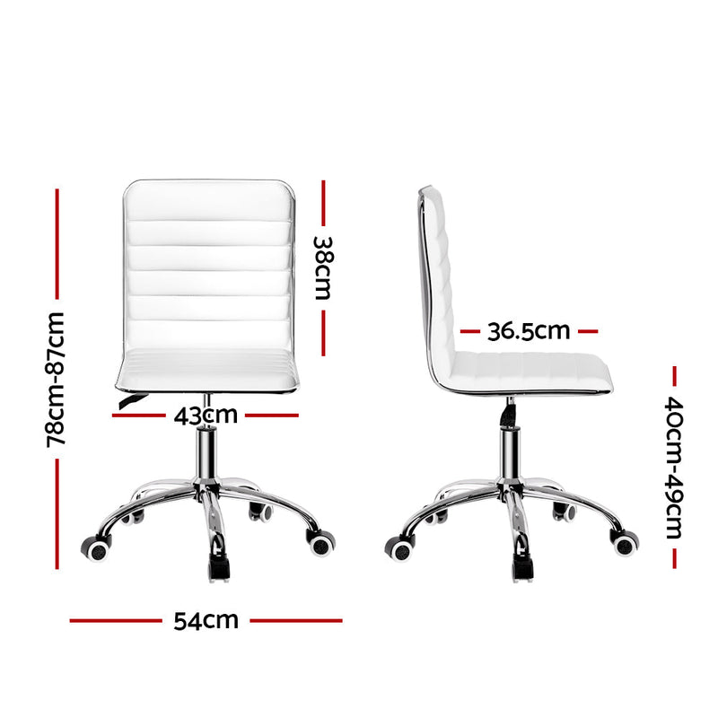 Artiss Office Chair Conference Chairs PU Leather Low Back