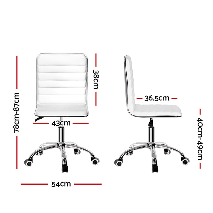 Artiss Office Chair Conference Chairs PU Leather Low Back