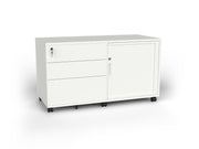 Tambour Drawer Caddy Unit Right White Powdercoat Right Hand