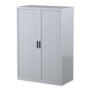 Steelco Tambour Door Cabinet 5 Shelves- 2000mm H x 900mm W x 463D Silver Gray