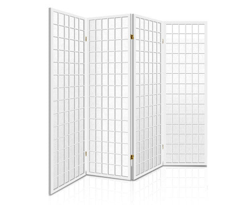 Artiss 4 Panel Wooden Room Divider - White