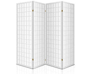 Artiss 4 Panel Wooden Room Divider - White