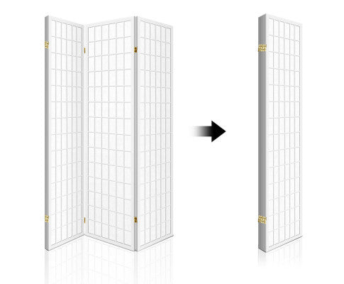 Artiss 4 Panel Wooden Room Divider - White