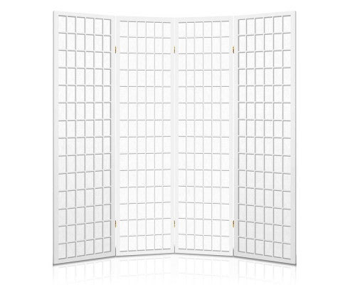 Artiss 4 Panel Wooden Room Divider - White