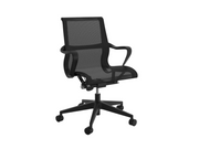 Scroll Meeting Room Chair Black Naylon