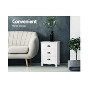 Artiss Vintage Bedside Table Chest Storage Cabinet Nightstand