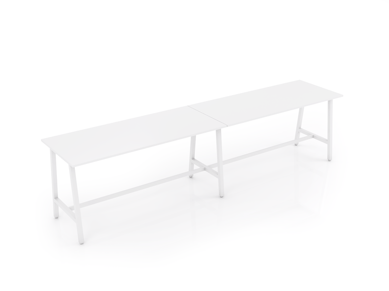 Trestle Bar Leaner White White Powdercoat